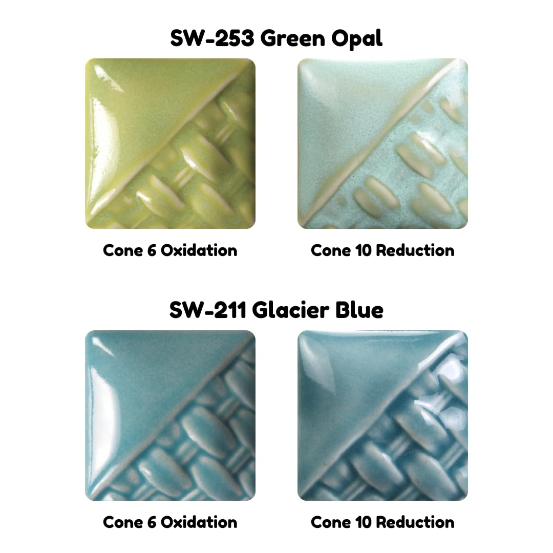 Mayco Stoneware Glazes 6-Pint Kit #5 (SWUAK5), 6 Assorted Colors