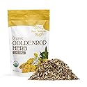 Halo Naturals Organic Goldenrod Herb Cut & Sifted, 4 Ounces (Solidago virgaurea) USDA Certified | Resealable Pouch| Packaged in The USA (Pack of 1)