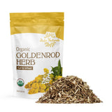 Halo Naturals Organic Goldenrod Herb Cut & Sifted, 4 Ounces (Solidago virgaurea) USDA Certified | Resealable Pouch| Packaged in The USA (Pack of 1)