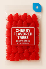 Cherry-Flavored Chewy Candy Trees - 7.1 oz Bag, Soft Fruity Candy for Snacking, Baking, and Holiday Treats