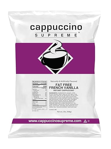 Cappuccino Supreme 2 lb bag Fat Free French Vanilla Instant Cappuccino Mix