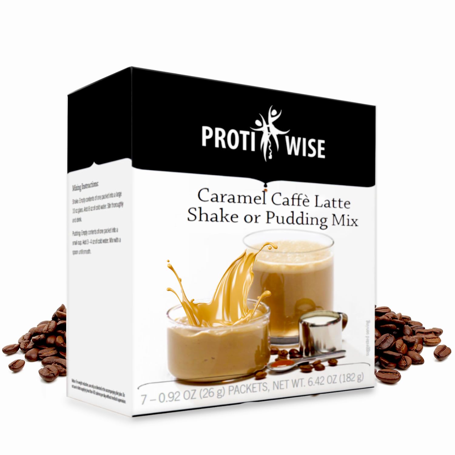 ProtiWise High Protein Shake & Pudding Mix | 15g Protein, Low Fat, Low Calorie, Low Sugar | Gluten Free KETO Diet | Meal Replacement for Hunger