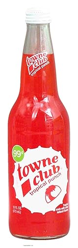 towne club tropical punch soda with other natural flavors 16 fl oz Glass Bottle (pack of 12)
