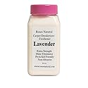 Roses Natural Lavender Carpet Deodorizer Powder - Long-Lasting Fresh Scent | Natural Odor Eliminator for Carpets, Rugs, Pet Beds & Mattresses | Pet