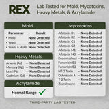 Rex Coffee Organic Fairtrade Natural Decaf Freeze-Dried Instant Sticks - Naturally Decaffeinated Arabica, 25 Single-Serve Packs - Lab Tested for Mold