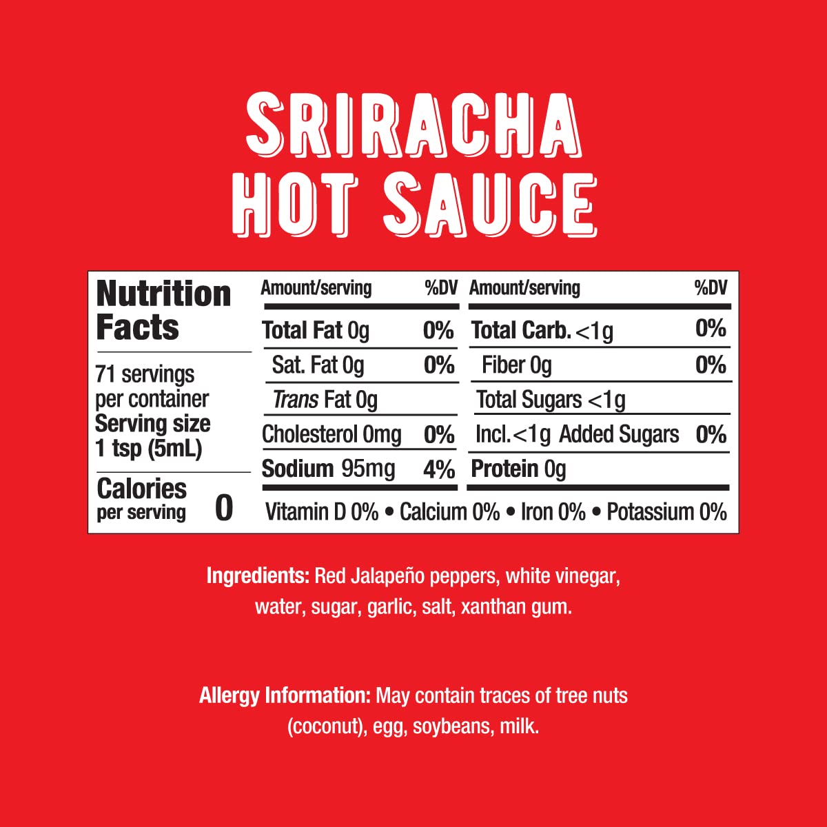 Melinda’s Sriracha Hot Sauce - Classic, Gourmet Sriracha Sauce Made with Fermented Red Jalapeños & Garlic - Keto, Vegan, Non-GMO and Gluten Free Hot