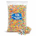 Sour Gummy Worms - 5 lb Bulk Bag - Sweet & Sour Fruit Flavored Gummy Candy - Soft Chewy Worm Candy for Parties, Candy Bowls & Snacking