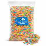 Sour Gummy Worms - 5 lb Bulk Bag - Sweet & Sour Fruit Flavored Gummy Candy - Soft Chewy Worm Candy for Parties, Candy Bowls & Snacking