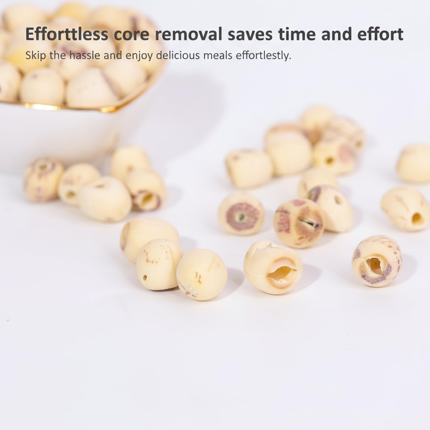Dried Lotus Seeds 10.58Oz/300g,Dried white lotus seeds, Perfect for Lotus Seed Sweet Dessert Soup, Paste, Cooking Porridge and Soup Raw Materials ??