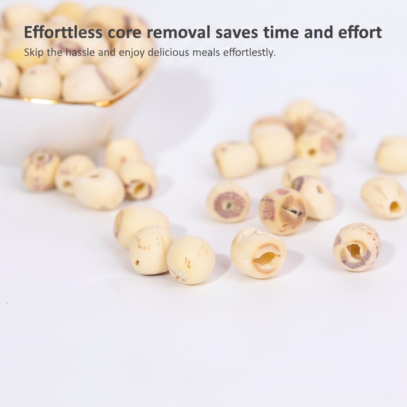 Dried Lotus Seeds 10.58Oz/300g,Dried white lotus seeds, Perfect for Lotus Seed Sweet Dessert Soup, Paste, Cooking Porridge and Soup Raw Materials ??