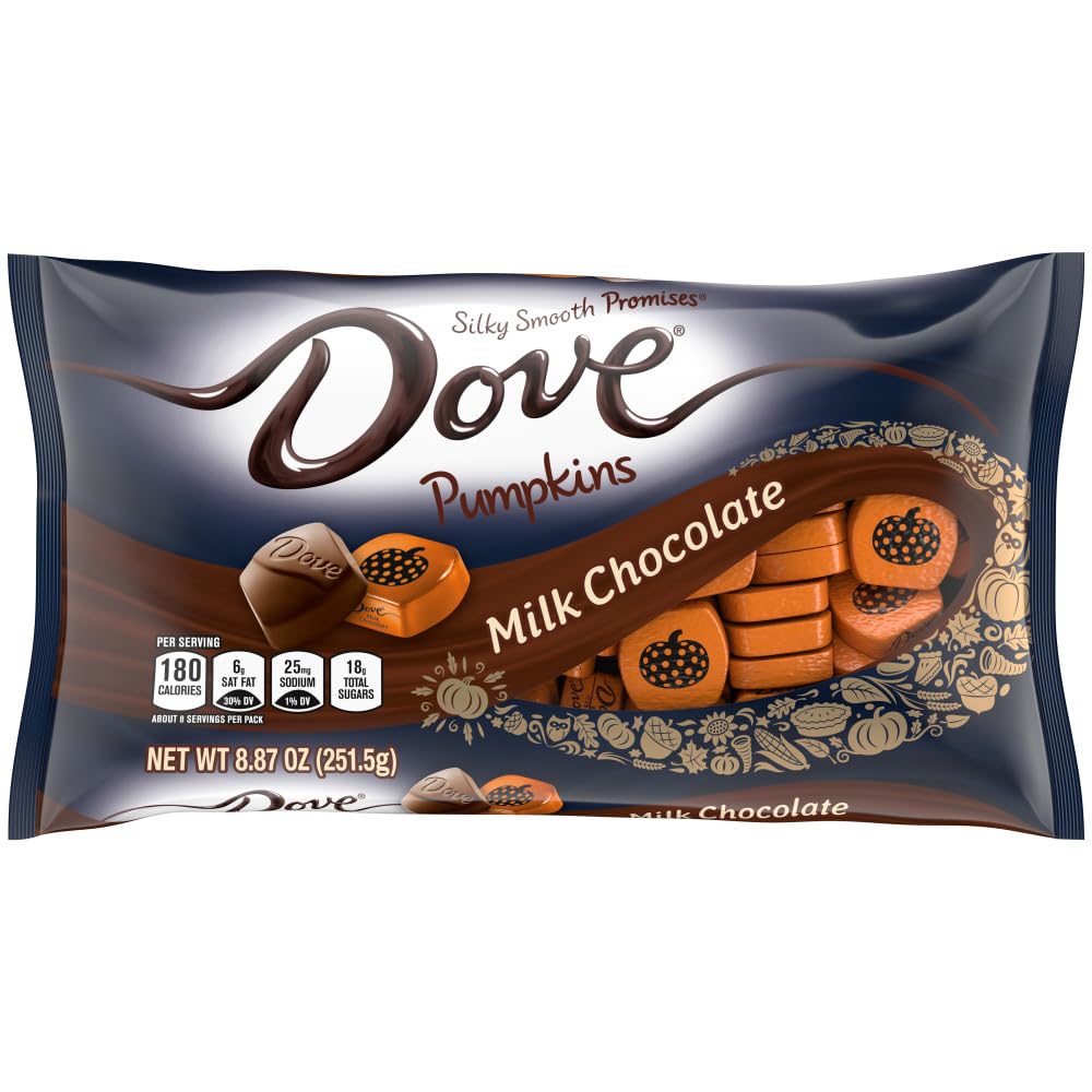DOVE PROMISES Milk Chocolate Pumpkins Autumn Fall Treats Halloween Candy, 8.87oz