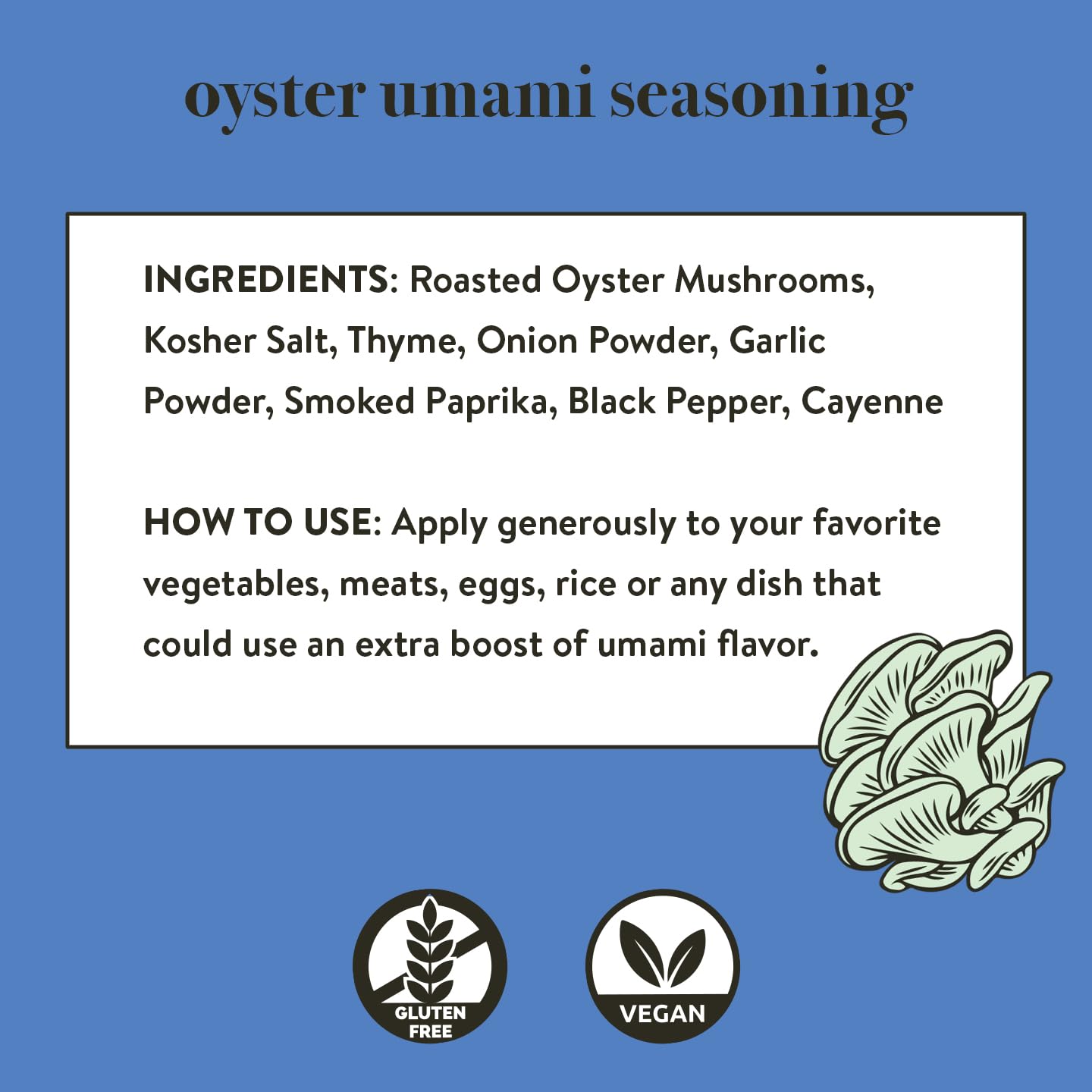Epiphany Mushroom | Oyster Umami Mushroom Seasoning | Great for Stocks, Rubs, Cooking & Seasoning | Real Ingredients | No Additives or Preservatives |