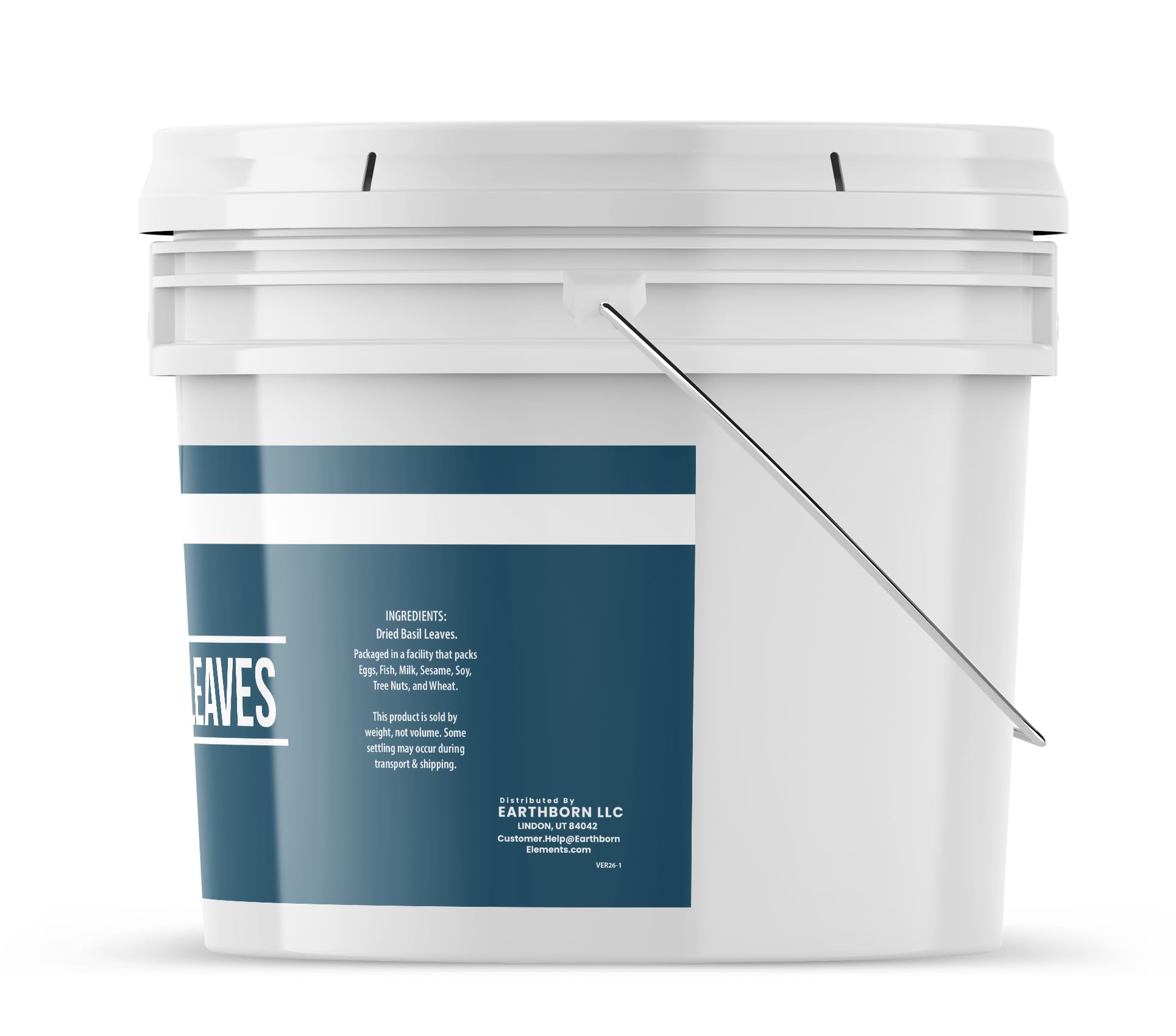 Earthborn Elements Basil Leaves 1 Gallon Bucket, Kitchen Staple, Aromatic & Versatile, Chopped