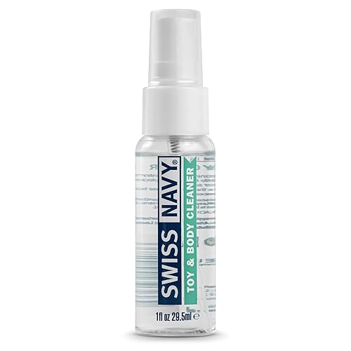 Swiss Navy Premium Toy & Body Spray Cleaner - 1 oz - Body-Safe, Gentle, Dermatologically Tested Cleanser for Toys & Intimate Areas - Safe
