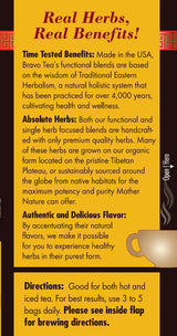 Bravo Tea Chaga Mushroom Herbal Tea Caffeine Free, 20 tea bags, 1 count