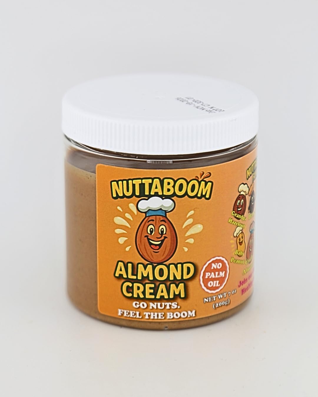 Almond Cream Spread - Nuttaboom - Natural Nut Butter with Shea Butter & Organic Coconut Oil, No Palm Oil, Healthy Bread & Toast Spread, Made in USA