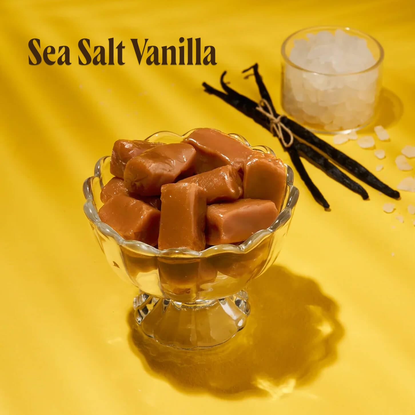 Caramels.com Sea Salt & Salted Caramel Candy | Soft Caramel Candy Individually Wrapped | Creamy Gourmet Carmel Candy Gift Box for Family, Holidays