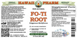 Hawaii Pharm Fo-Ti Root Alcohol-Free Liquid Extract, Fo-Ti Root (Polygonum multiflorum) Dried Root Glycerite Natural Herbal Supplement 2 oz