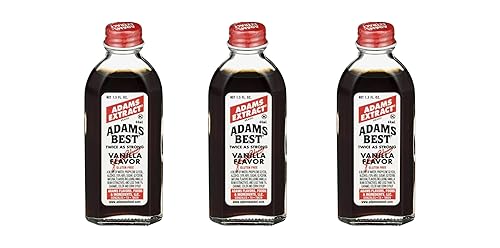 Adams Extract Flavoring 1.5oz Bottles (Pack of 3) Choose Flavor Below (Adams Best Twice as Strong Vanilla 1.5oz)