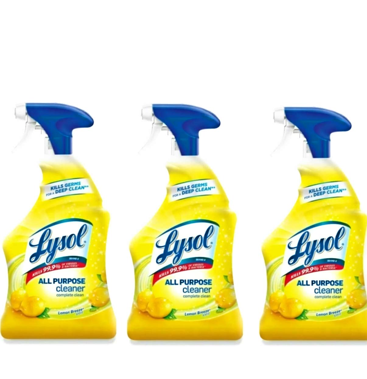 Lysol Disinfectant Spray, Lemon Breeze, 19 fl oz (Pack of 3)