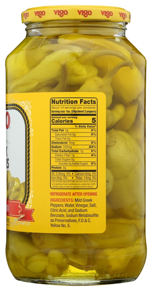 Vigo : Peppers, Greek, 32 OZ