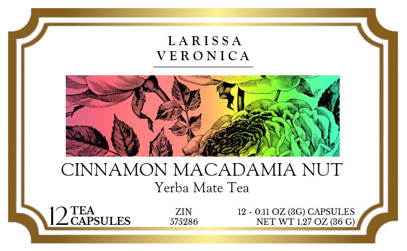 Cinnamon Macadamia Nut Yerba Mate Tea (Single Serve K-Cup Pods) (12 pods, ZIN: 575286) - 2 Pack