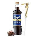 Torani Sugar Free Chocolate Syrup 1 Liter Bottle with Pump Dispenser - Zero Sugar, Zero Calories, Keto Friendly, Gluten Free Chocolate Flavor