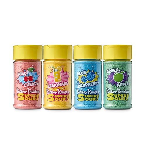 Pucker Powder Super SOUR Topping Assortment Pack, Dessert Topping, Candy, Ice Cream Topper, Cupcake and Cake Topper, Gift Pack, Kids Parties, Cocktail