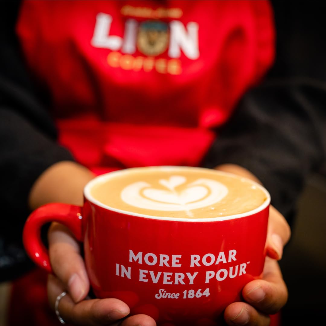 Lion Coffee, Gold Roast, Whole Bean, 10 Ounce Bag (Pack of Three)