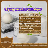 6 Pack Felt Dryer Balls - Wool Dryer Balls for Reducing Drying Time, Eliminating Static & Wrinkles, Removing Lint, Pet Hair, Odors - Reusable Cat Toy