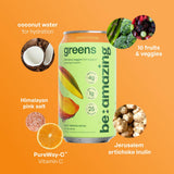Be Amazing Greens Drink, Peach Mango, Ready to Drink, 10 Organic Fruits & Vegetables, Coconut Water, Vitamin C, Prebiotic Fiber, 25 Calories, Low