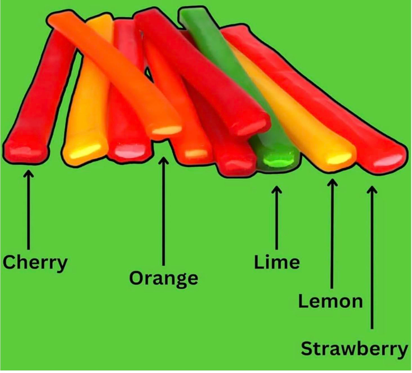 Mike and Ike Filled Licorice Ropes, Assorted Fruit Flavors, Soft and Chewy Candy with Filled Center, 2 Pack
