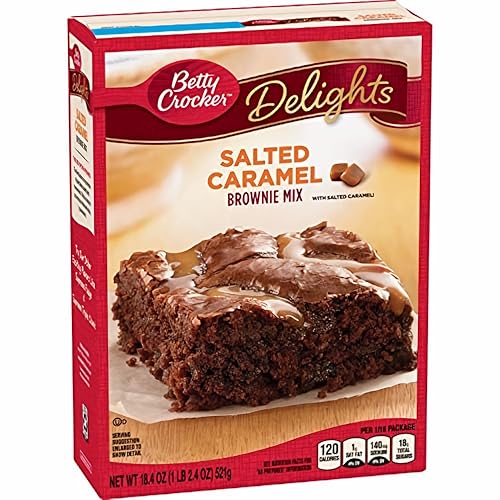 Betty Crocker Salted Caramel Brownie Mix 18.4 oz (Pack of 4)