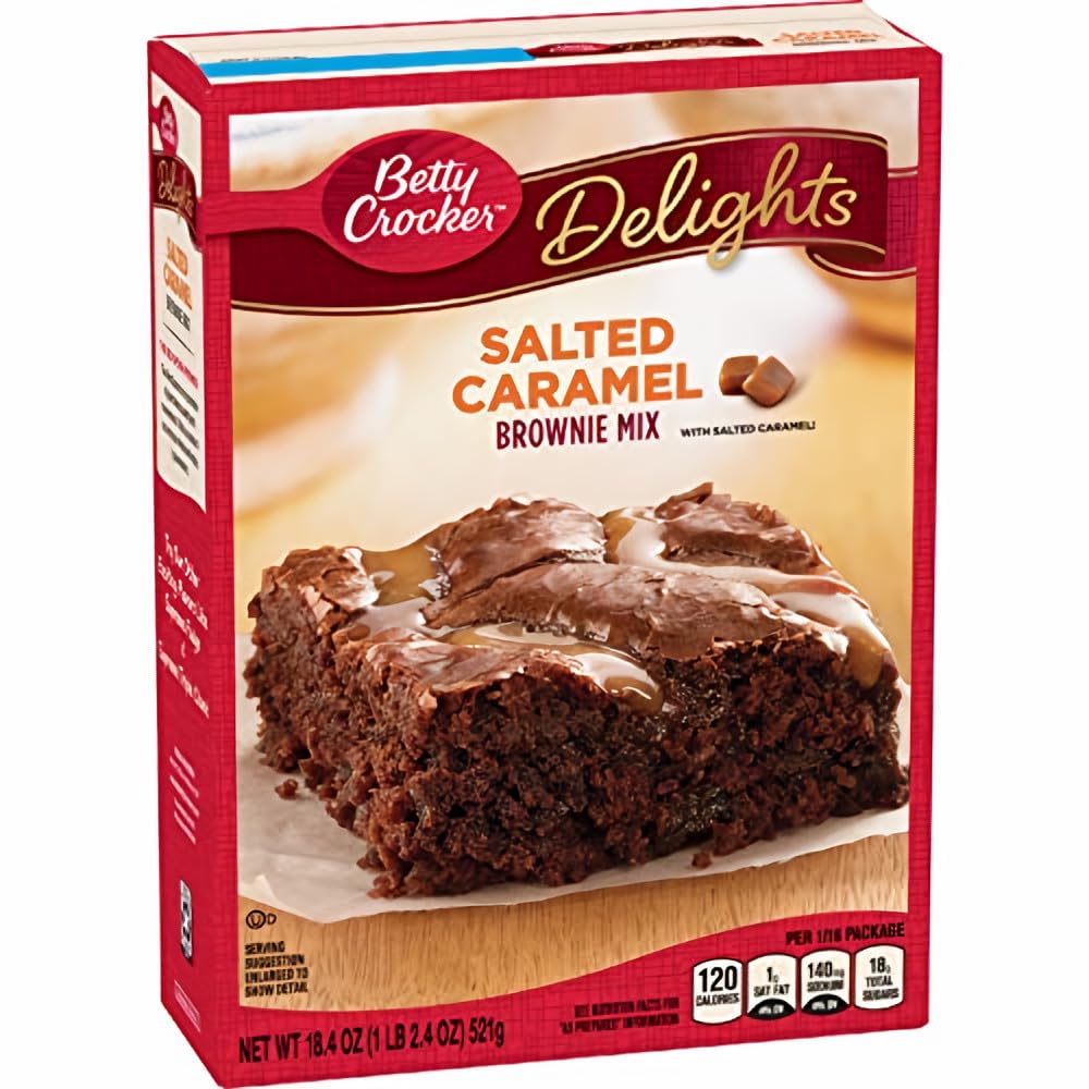 Betty Crocker Salted Caramel Brownie Mix 18.4 oz (Pack of 4)