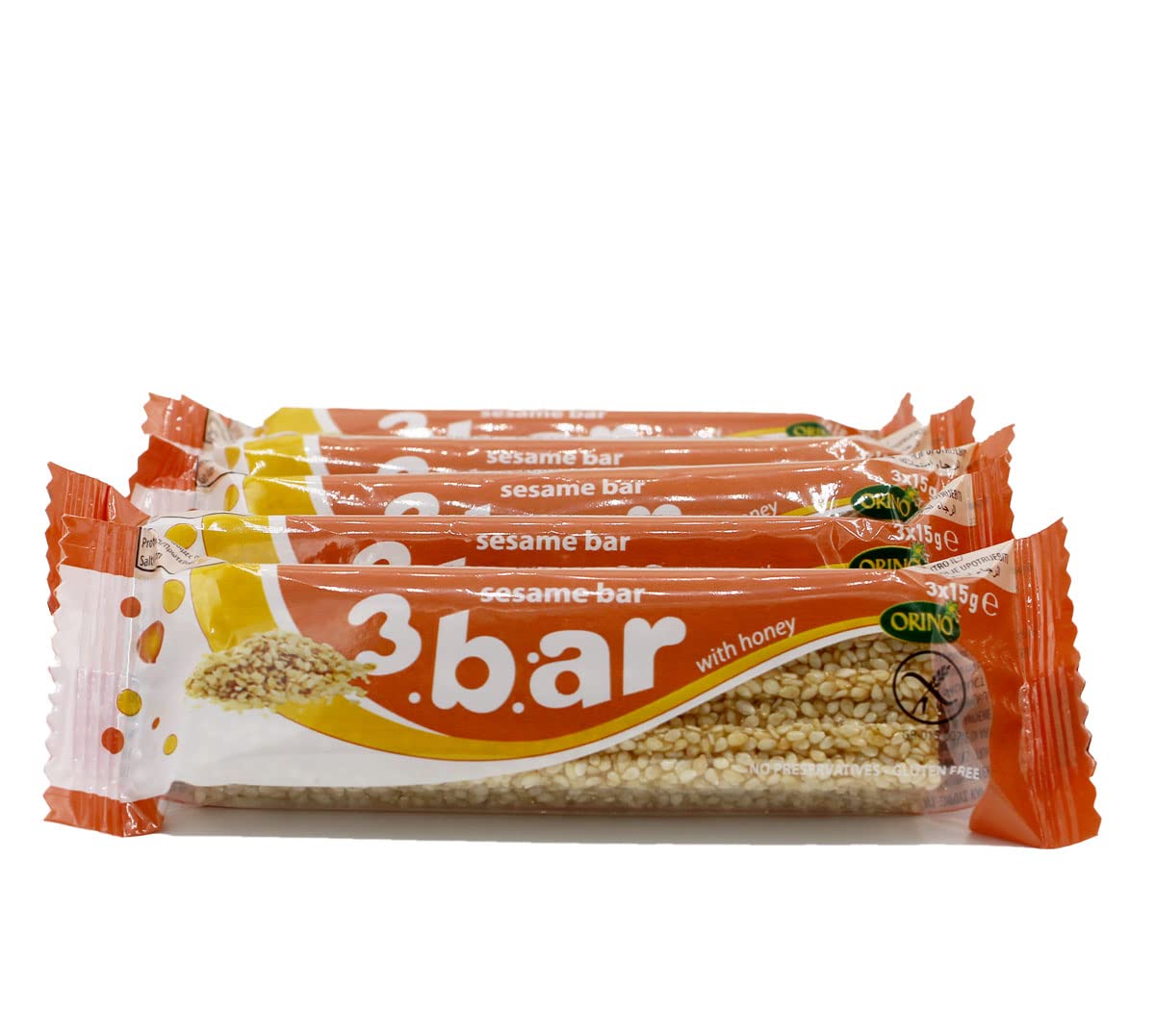 Orino Greek Sesame and Honey Bars, 6-pack