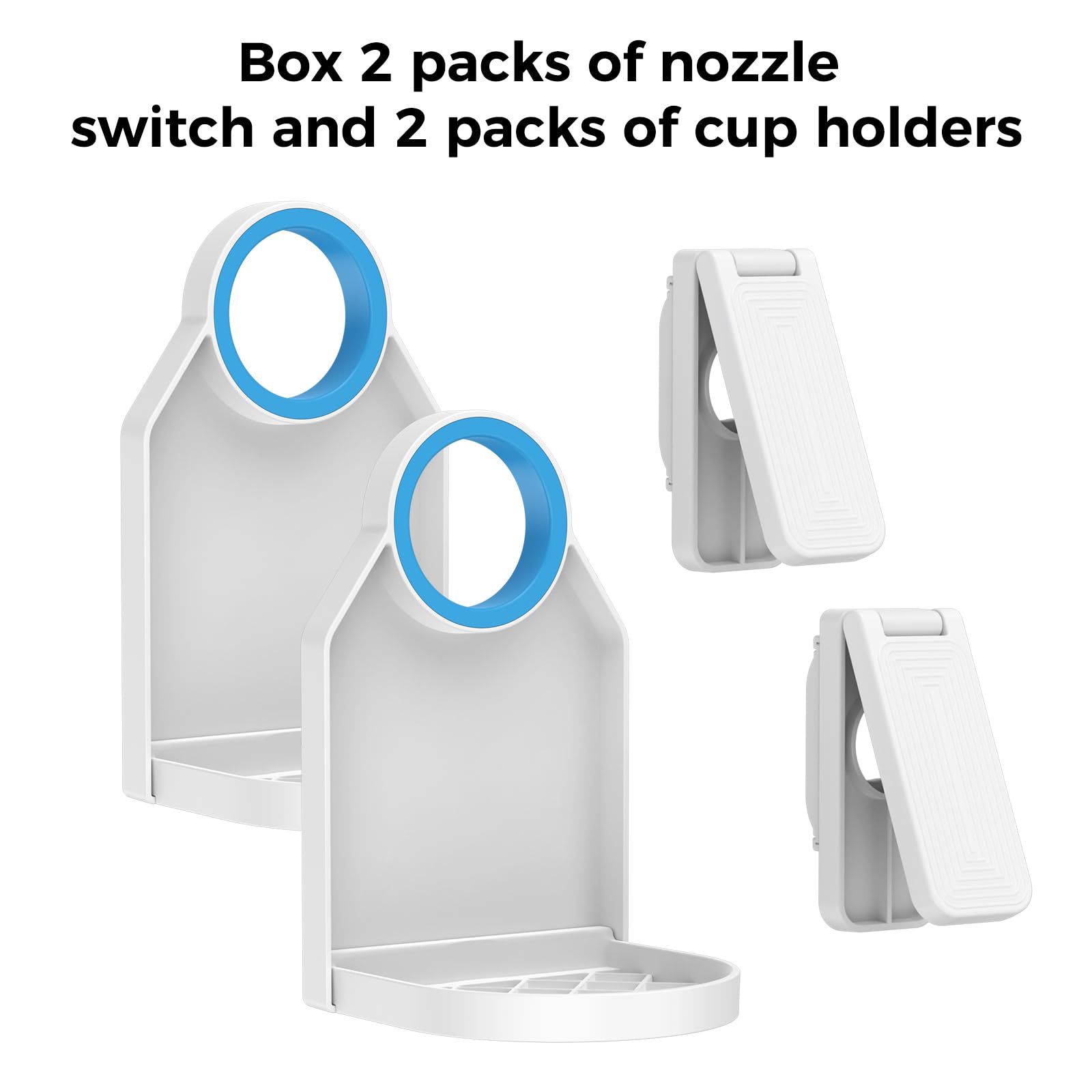 [2 Pack] Laundry Detergent Dispenser Cup Holder & Nozzle Force-Saving Switch, Soap Dispenser,Drip Catcher, for Laundry Room Organization and Storage