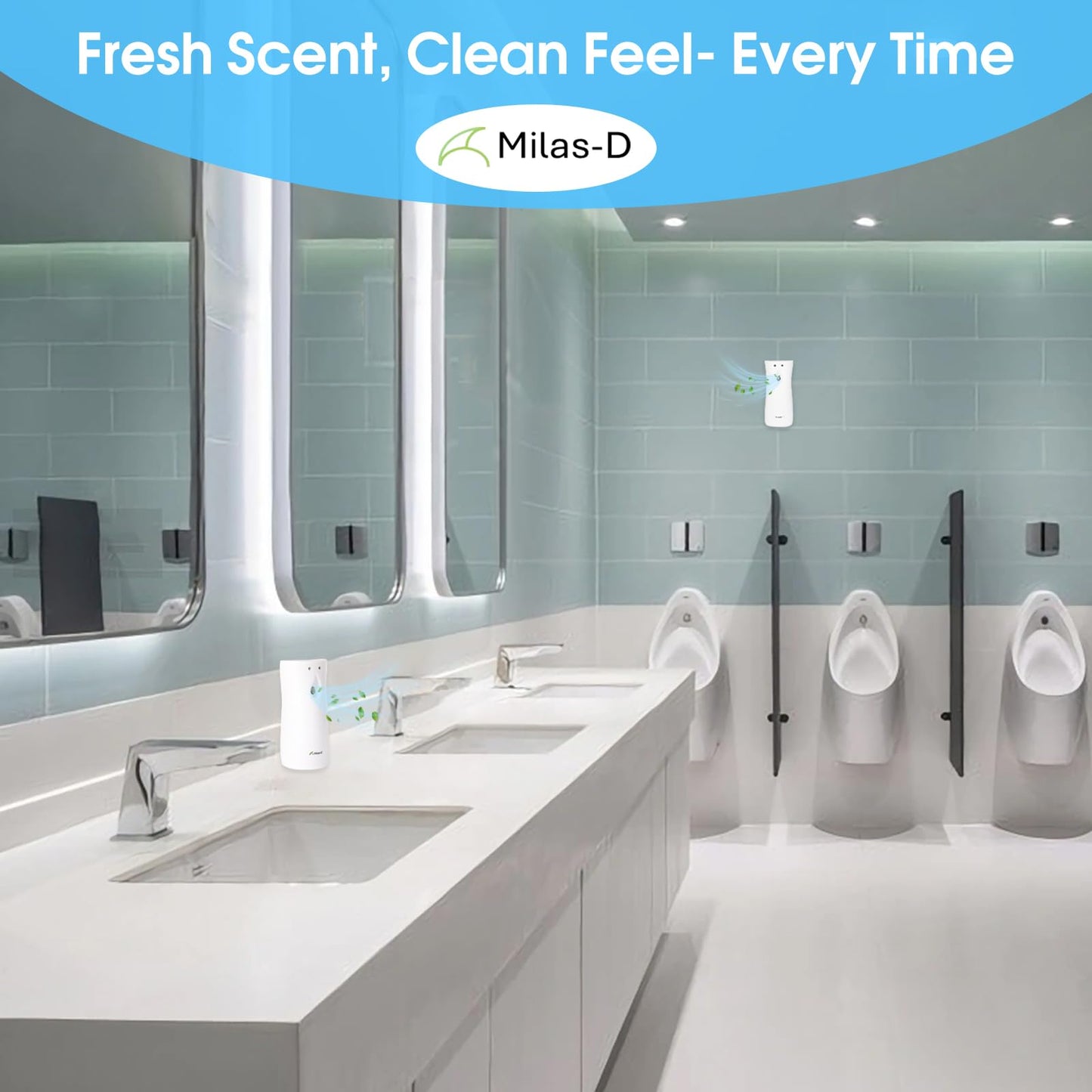 Automatic Air Freshener Spray Dispenser, Custom Timing (Day/Night/24H, 7.5/15 min interval), Wall Mounted or Free Standing, for Home and Commercial