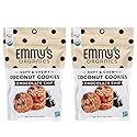 Emmy's Organics Chocolate Chip Coconut Cookies (Pack of 2)| Gluten-Free, Organic, Vegan, Paleo-Friendly