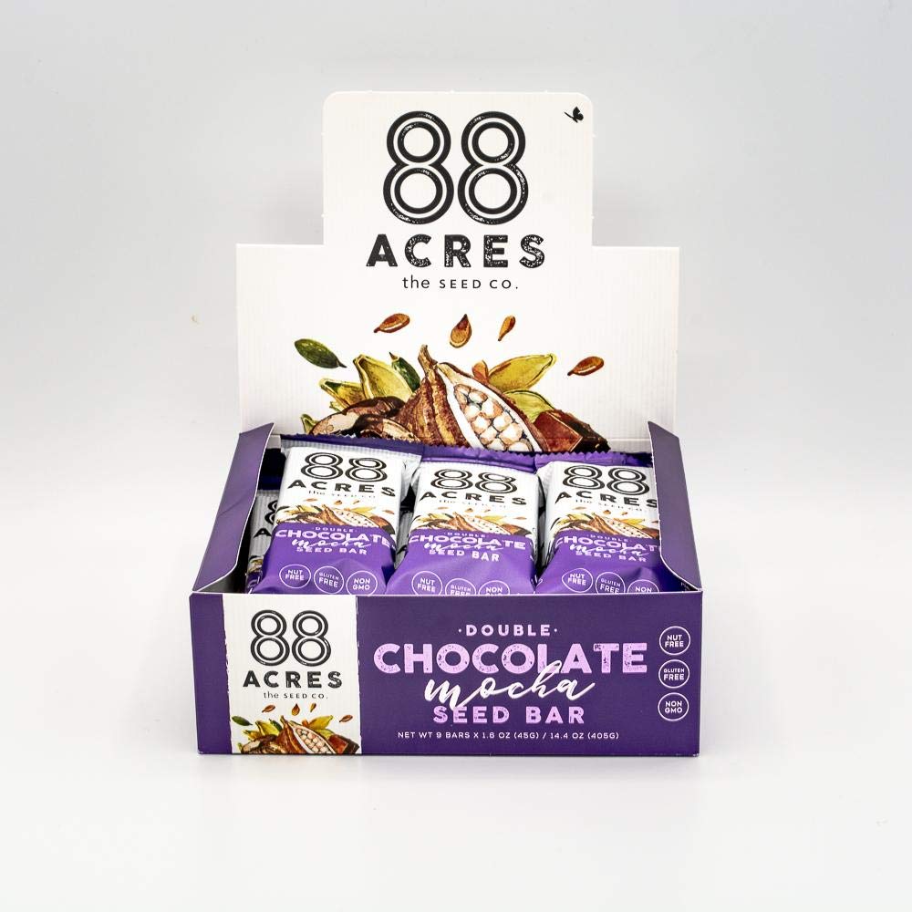88 Acres Double Chocolate Mocha Granola Bar 9 Count, 1.6 OZ