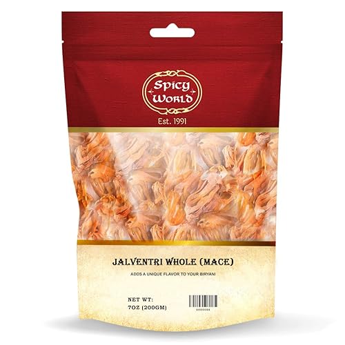 Spicy World Mace Whole 7 Ounce Bag - Indian Jalventri, Javathri, Nutmeg's Rind