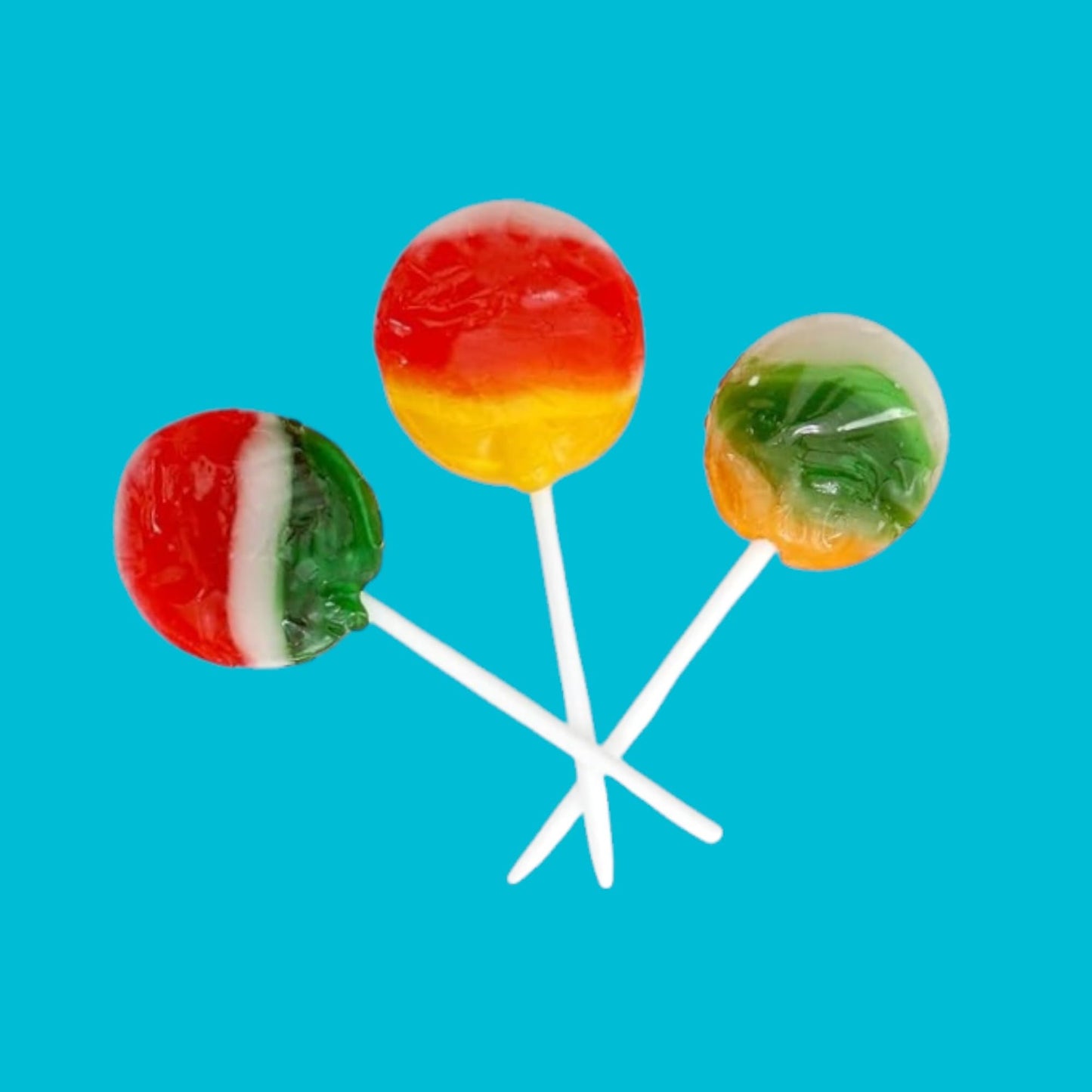 Tiger Pop Lollipops Assorted Mix Fruit Flavors-1.5 lbs Flat and Round Lollipops, Individually Wrapped for Freshness and Convenience- Swirl of Mixed