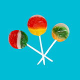 Tiger Pop Lollipops Assorted Mix Fruit Flavors-1.5 lbs Flat and Round Lollipops, Individually Wrapped for Freshness and Convenience- Swirl of Mixed