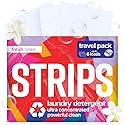 STRIPS Laundry Detergent Sheets Fresh Linen Travel Pack (3ct, 6 loads) Eco Liquidless Soap, Travel-Friendly, Dissolves in Hot & Cold, Hypoallergenic