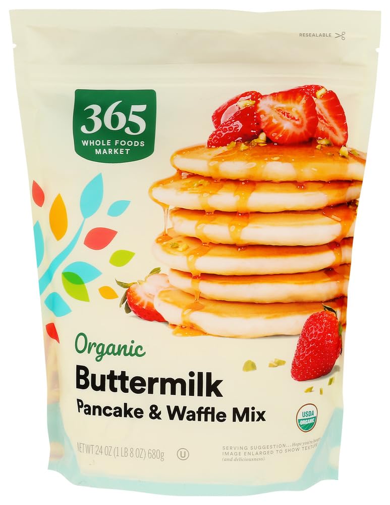 365 by Whole Foods Market Organic Buttermilk Pancake and Waffle Mix, 24 OZ