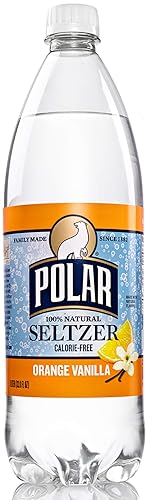 Polar Orange Vanilla Seltzer 1 L Plastic Bottles - Pack of 12