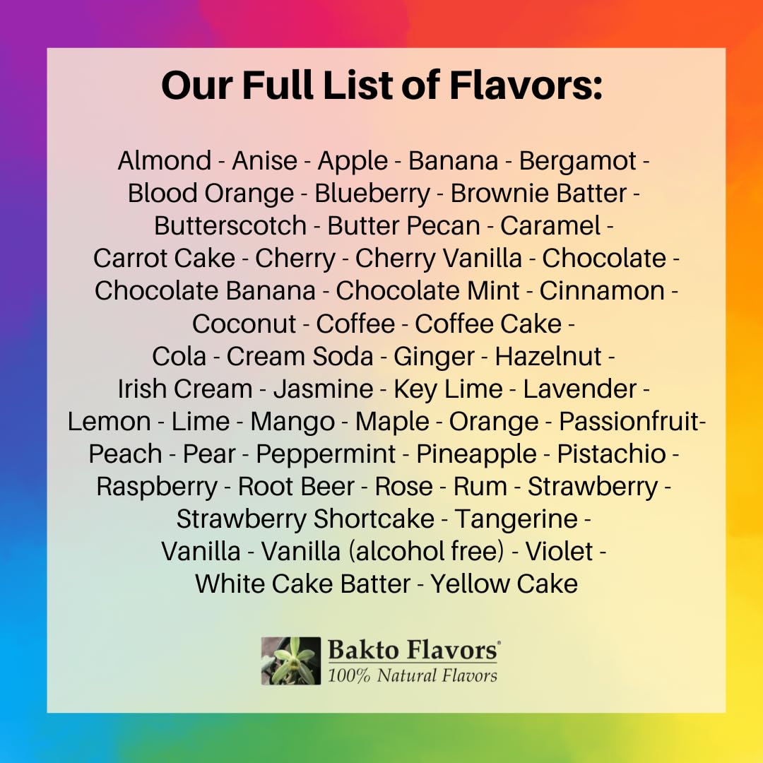 Bakto Flavors Natural Flavors - PICK YOUR OWN FLAVORS - 1 Fluid Ounce, Pack of 4