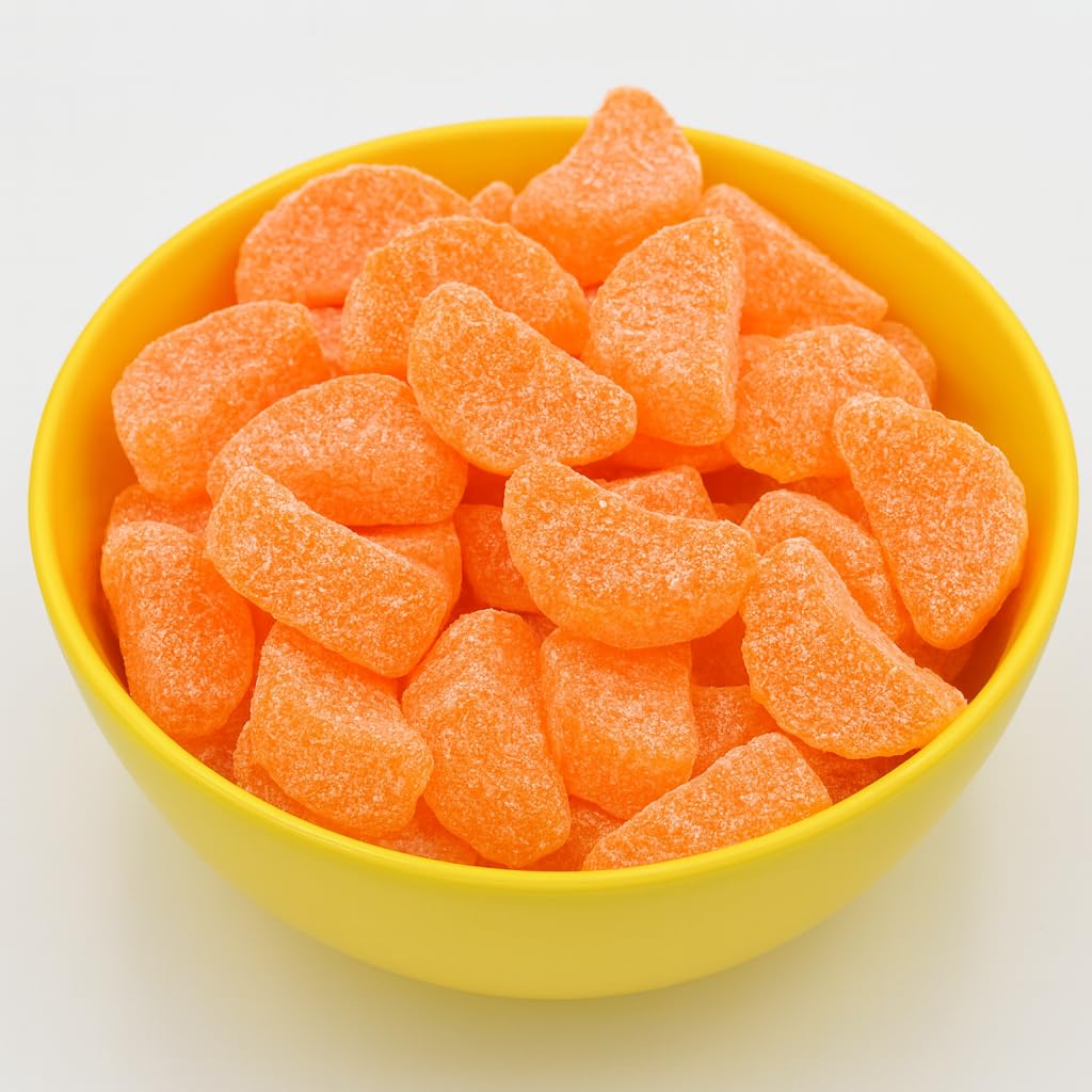 Orange Fruit Slices - 1 Pound Bulk Bag (About 35 Count) - Jelly Candy - Classic Old-Fashion Taste ShoJerCo Foods