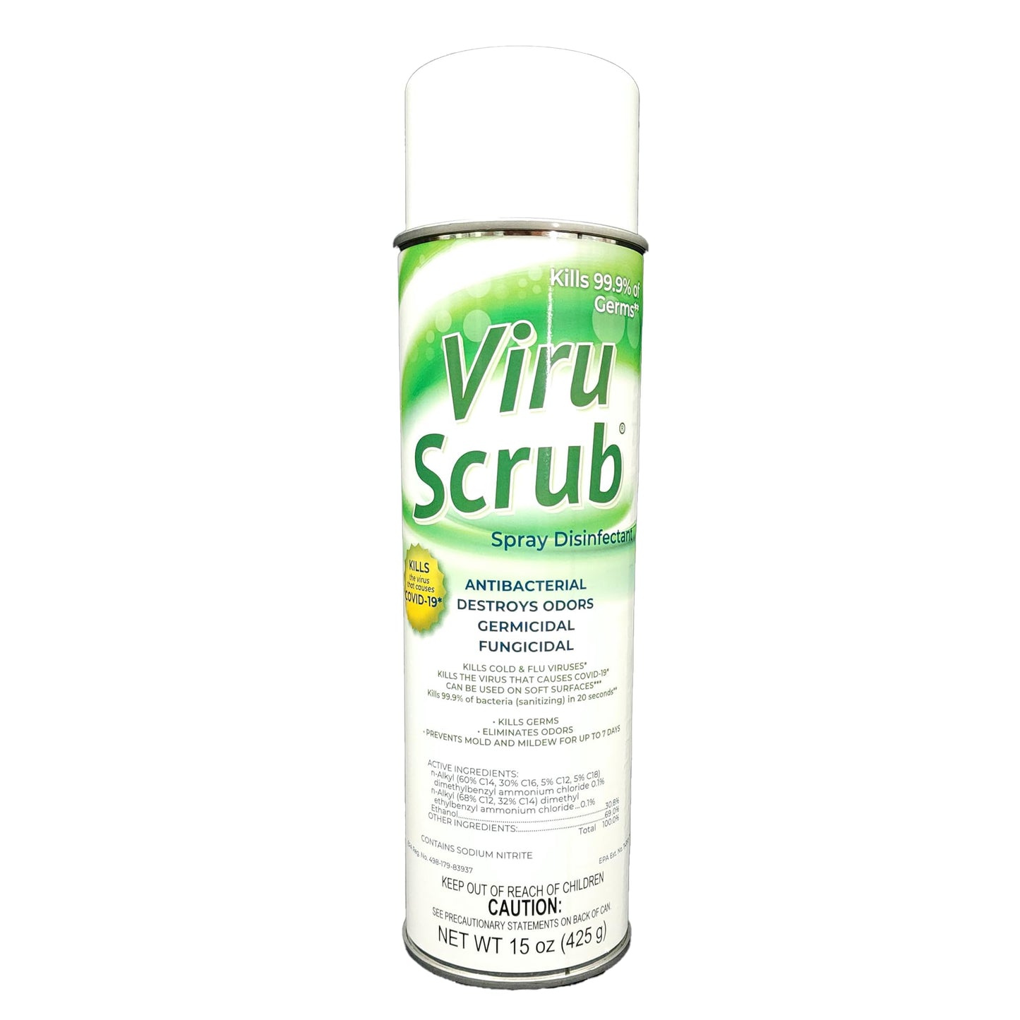 Jani-Source ViruScrub Aerosol, Hospital Grade MRSA Disinfectant Spray, Ready-To-Use, Citrus Scent, 3 Pack…