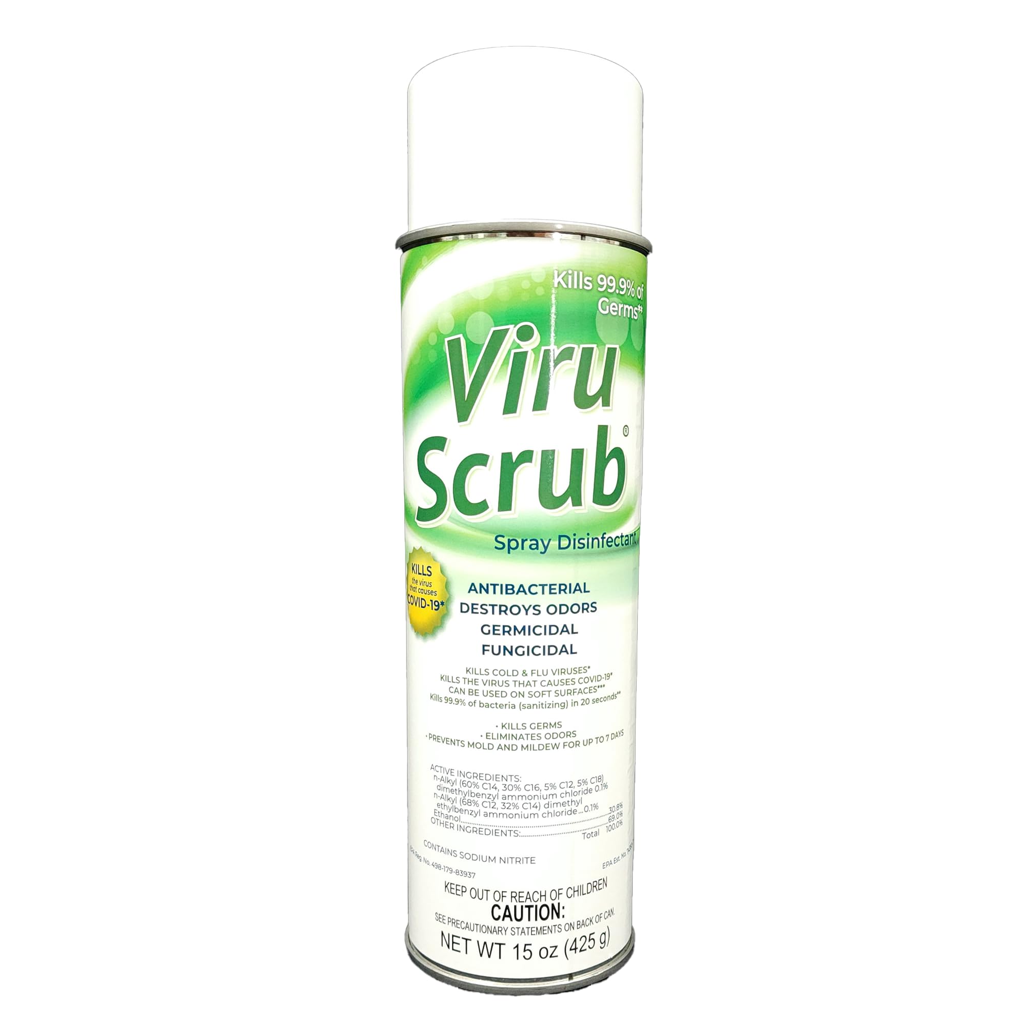 Jani-Source ViruScrub Aerosol, Hospital Grade MRSA Disinfectant Spray, Ready-To-Use, Citrus Scent, 3 Pack…