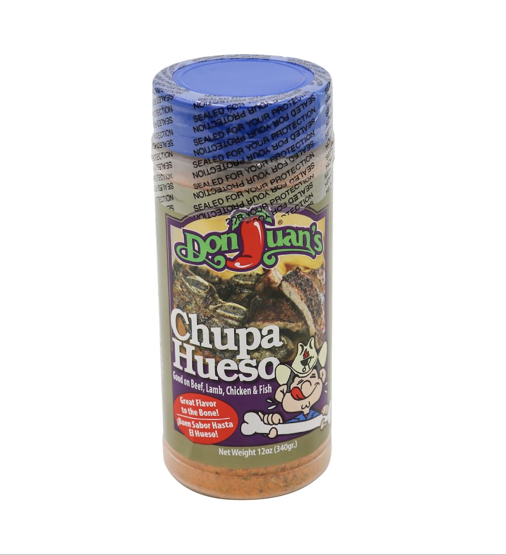 Authentic Chupa Hueso Seasoning | All-Purpose Taco Seasoning (12 oz) 1-Pack Chef's Choice - Great on Meat, Brisket, Poultry, and Seafood - Don Juan